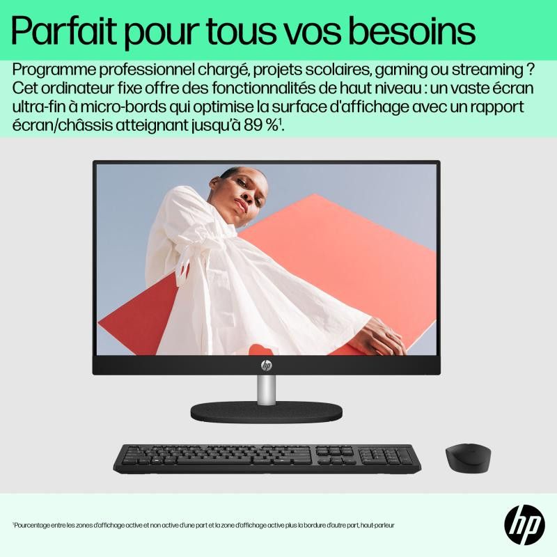 HP All-in-One 24-cr0089nf PC AMD Ryzen 7 7730U 60,5 cm (23.8") 1920 x 1080 pixels 16 Go DDR4-SDRAM 512 Go SSD Windows 11 H... (image 7)