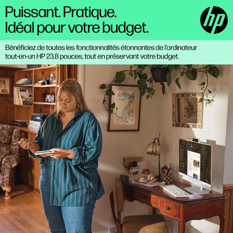 HP All-in-One 24-cr0089nf PC AMD Ryzen 7 7730U 60,5 cm (23.8") 1920 x 1080 pixels 16 Go DDR4-SDRAM 512 Go SSD Windows 11 H... (image 10)