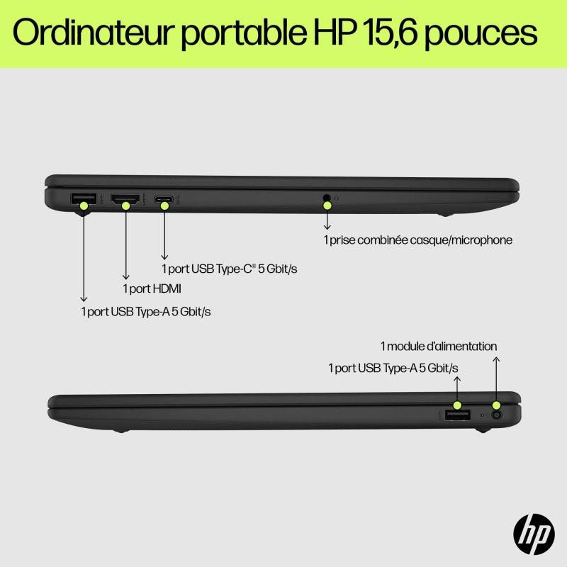 HP 15-fd0000nf Intel Core 5 120U Ordinateur portable 39,6 cm (15.6") Full HD 16 Go DDR5-SDRAM 512 Go SSD Wi-Fi 6 (802.11ax... (image 4)