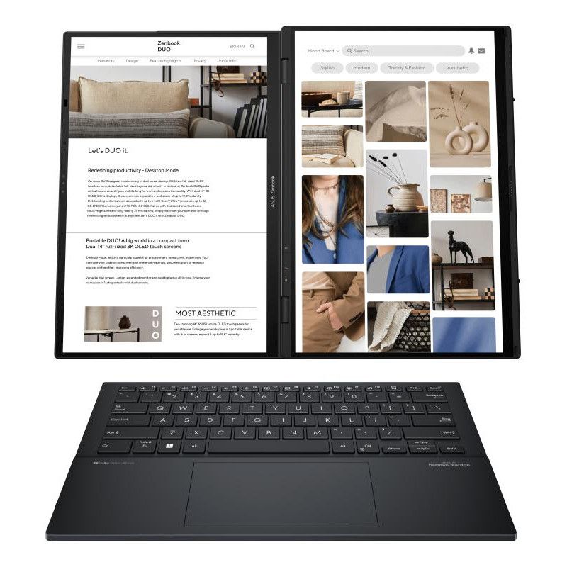 ASUS Zenbook Duo UX8406CA-ISCQL302X Intel Core Ultra 9 285H Hybride (2-en-1) 35,6 cm (14") Écran tactile WUXGA 32 Go LPDDR... (image 7)