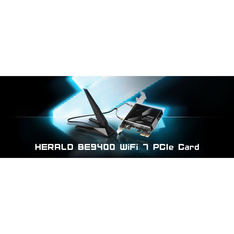 MSI HERALD BE9400 WiFi 7 PCIe Card · Adaptateurs Réseaux · Informat Systems Strasbourg (image 6)