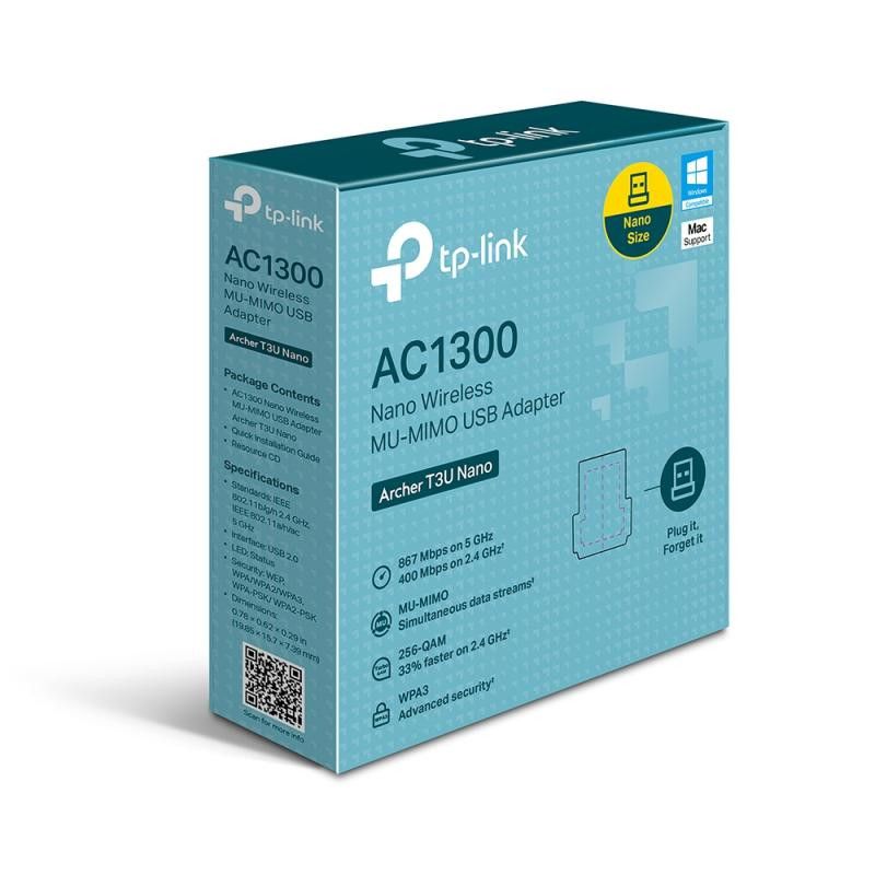 TP-Link Archer T3U NANO- Mini Adaptateur WiFi AC1300 MU-MIMO USB · CPL · Informat Systems Strasbourg (image 4)