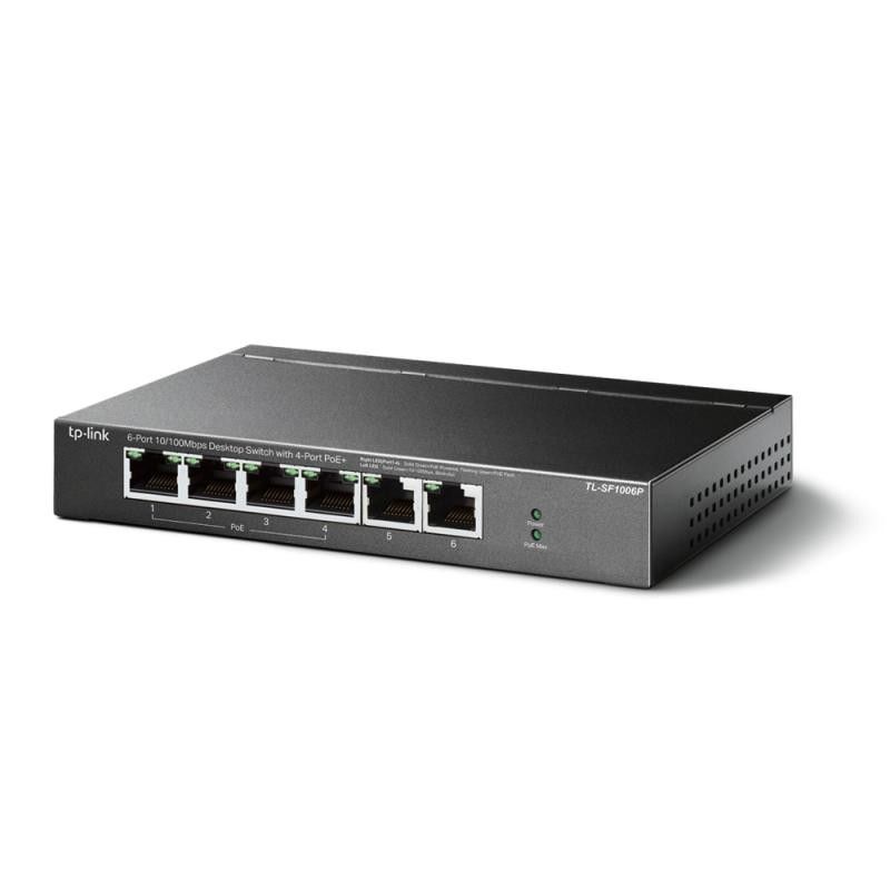 TP-LINK TL-SF1006P - Switch de bureau 6 ports 10/100 Mbps avec 4 ports PoE+ · Switches · Informat Systems Strasbourg