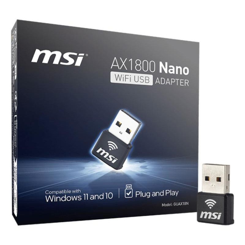 MSI AX1800 Nano WiFi USB Adapter WLAN 1201 Mbit/s · Routeurs · Informat Systems Strasbourg (image 5)