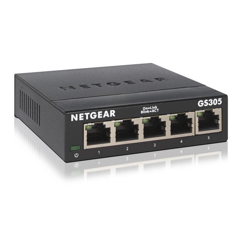 NETGEAR 5-PORT GE UNMANAGED SWITCH (GS305) · Gigabit Ethernet · Informat Systems Strasbourg (image 2)
