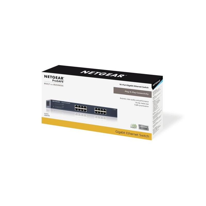 NETGEAR 16-PORT GE UNMANAGED SWITCH (JGS516) · Gigabit Ethernet · Informat Systems Strasbourg (image 6)