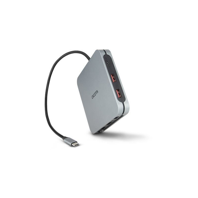 DICOTA D32057 hub & concentrateur USB Type-C 10000 Mbit/s Argent · Dock Station · Informat Systems Strasbourg (image 2)