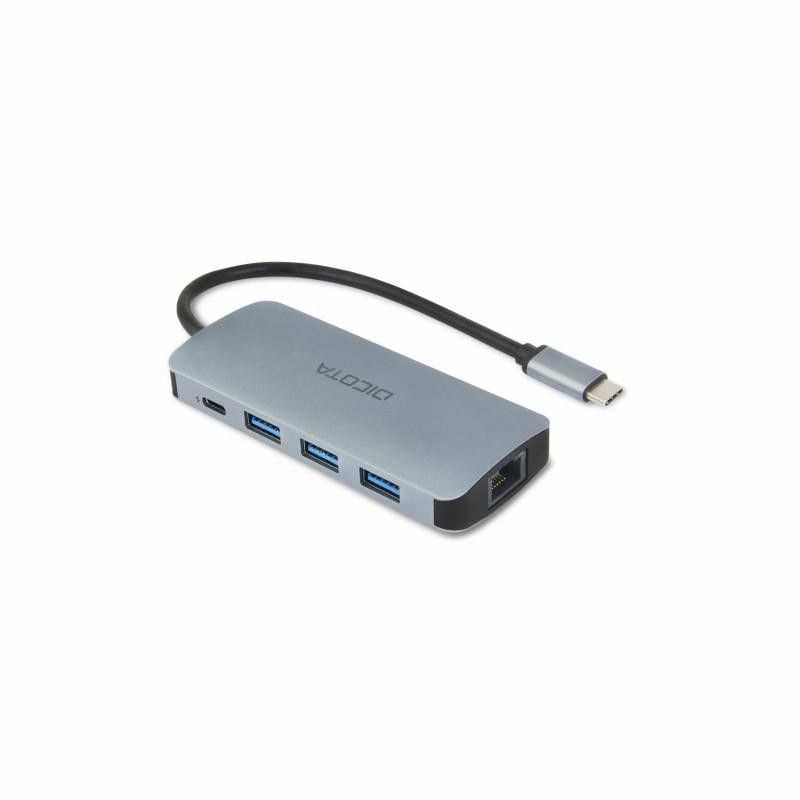 DICOTA D32062 hub & concentrateur USB Type-C Argent · Switches · Informat Systems Strasbourg (image 2)