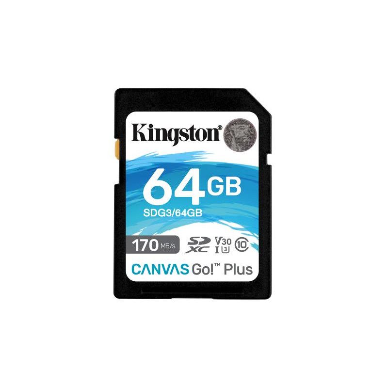 KINGSTON 64GB SDXC Canvas Go Plus *SDG3/64GB · CARTE MEMOIRE · Informat Systems Strasbourg