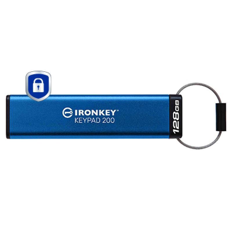 Kingston Technology IronKey Keypad 200 de 128 Go, FIPS 140-3 niveau 3 (en attente), chiffrement AES-256 · Clé USB · Inform...