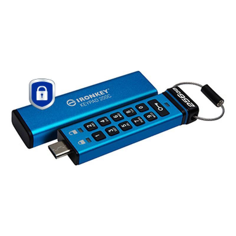 Kingston Technology IronKey Keypad 200C USB-C de 256 Go, FIPS 140-3 niveau 3 AES-256 · Clé USB · Informat Systems Strasbourg (image 2)