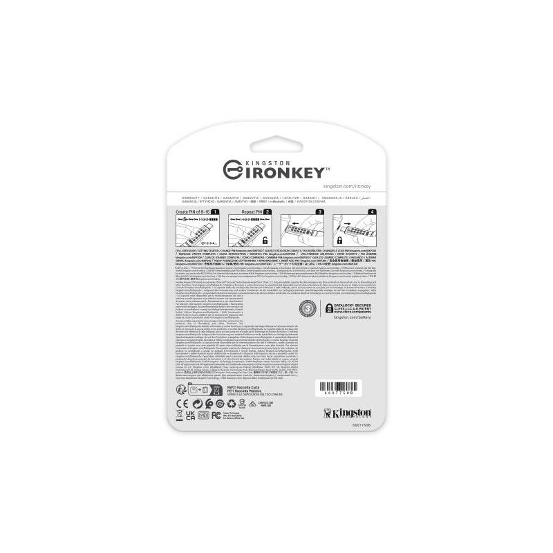 Kingston Technology IronKey Keypad 200C USB-C de 256 Go, FIPS 140-3 niveau 3 AES-256 · Clé USB · Informat Systems Strasbourg (image 4)
