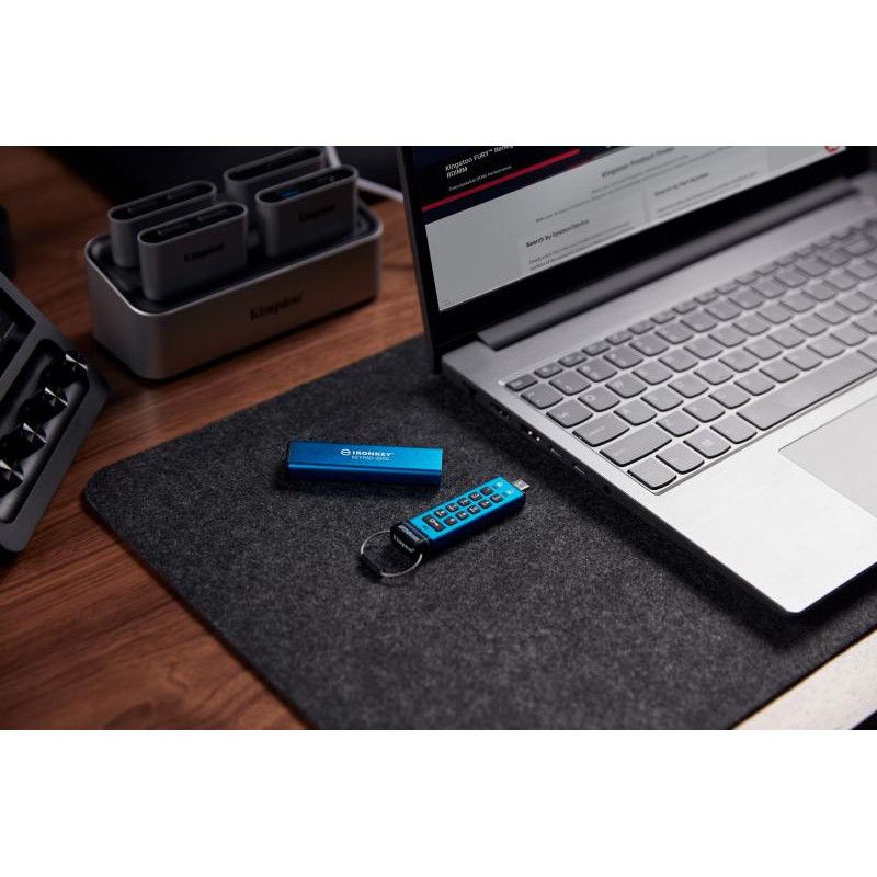 Kingston Technology IronKey Keypad 200C USB-C de 256 Go, FIPS 140-3 niveau 3 AES-256 · Clé USB · Informat Systems Strasbourg (image 9)