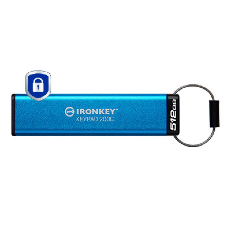 Kingston Technology IronKey Keypad 200C USB-C de 512 Go, FIPS 140-3 niveau 3 AES-256 · Clé USB · Informat Systems Strasbourg