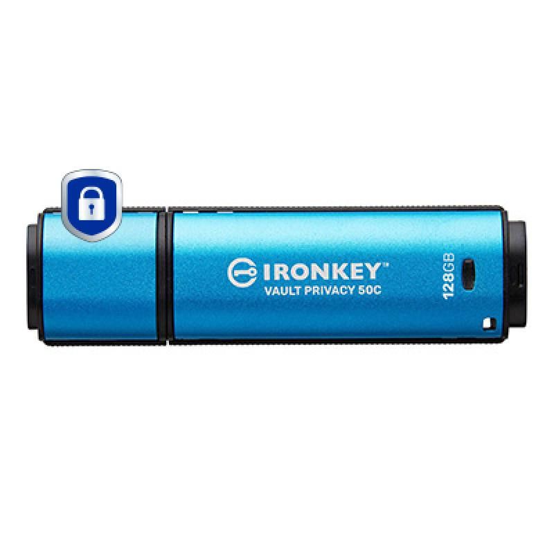 Kingston Technology IronKey 128Go USB-C Vault Privacy 50C chiffrée AES-256, FIPS 197 · Clé USB · Informat Systems Strasbourg