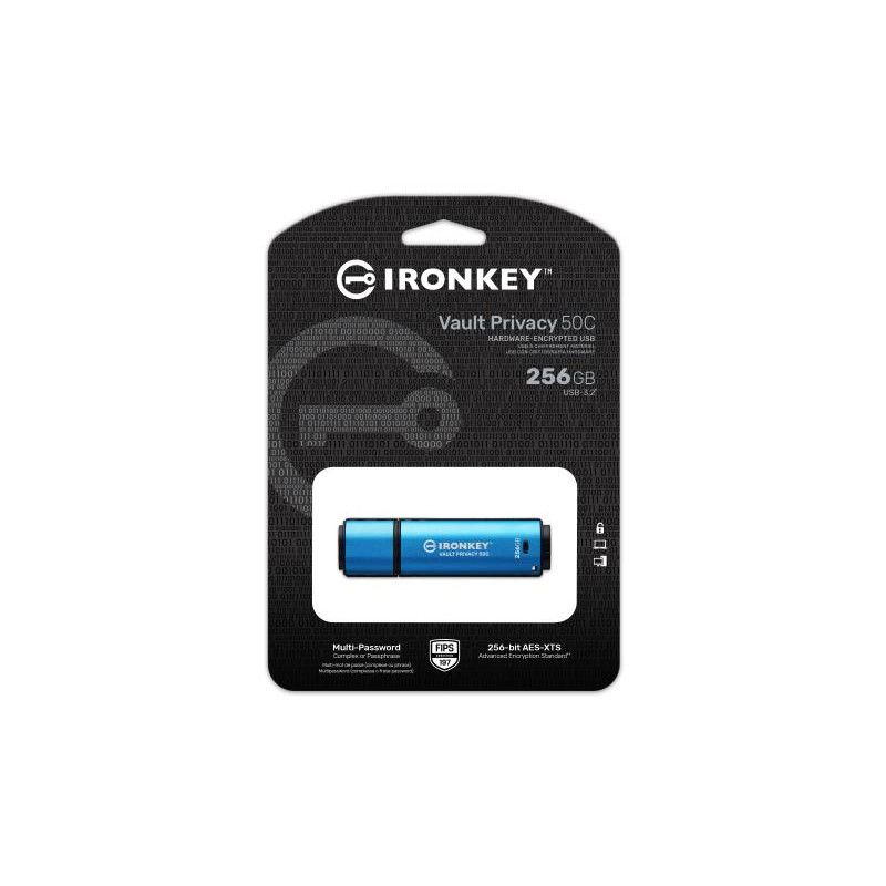 Kingston Technology IronKey 256Go USB-C Vault Privacy 50C chiffrée AES-256, FIPS 197 · Clé USB · Informat Systems Strasbourg (image 3)