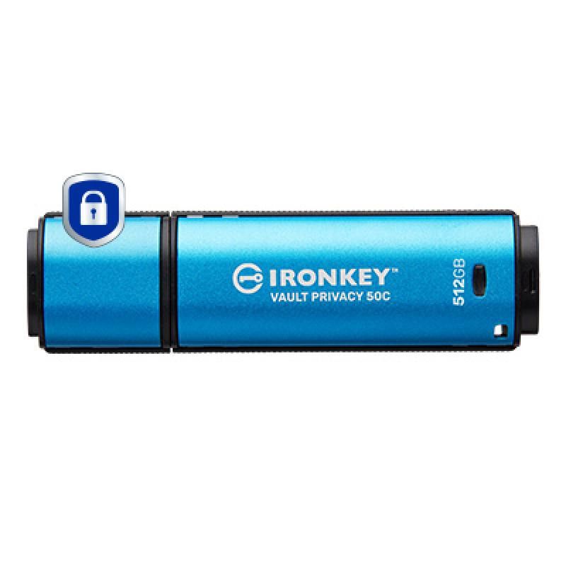 Kingston Technology IronKey 512Go USB-C Vault Privacy 50C chiffrée AES-256, FIPS 197 · Clé USB · Informat Systems Strasbourg
