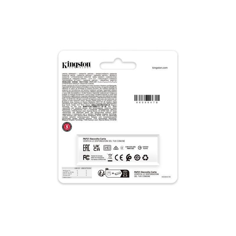 Kingston Technology DataTraveler 256Go Stockage portable USB 3.2 Gen 1 Exodia Noir + Vert · Clé USB · Informat Systems Str... (image 6)