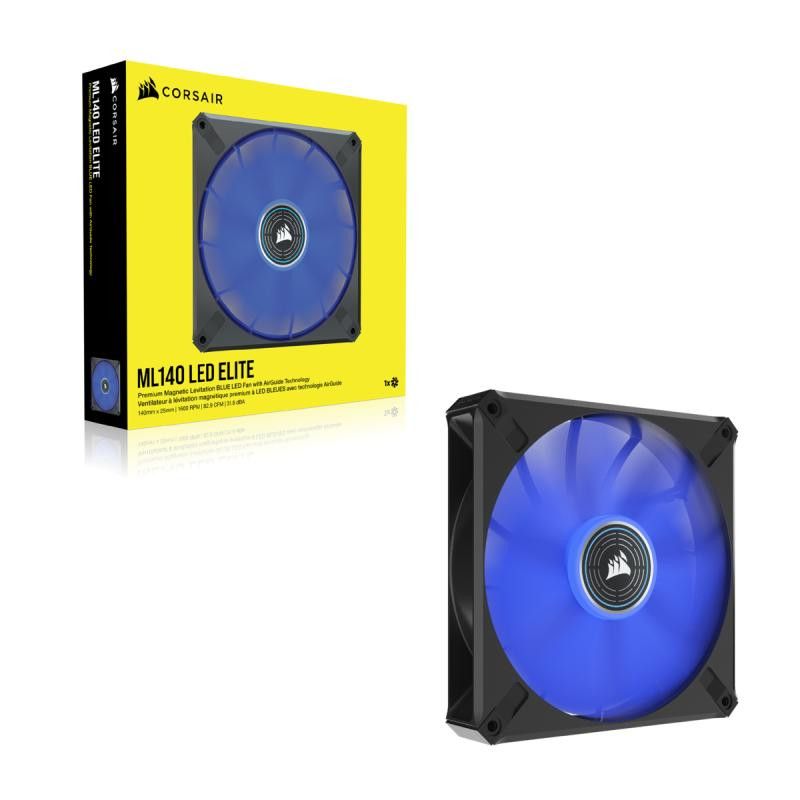 CORSAIR ML140 LED ELITE 140mm Magnetic Levitation Bleu SINGLE PACK · Refroidissement PC · Informat Systems Strasbourg