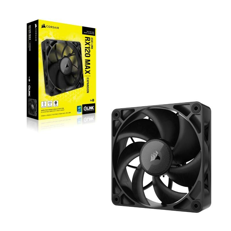 Corsair iCUE LINK RX120 MAX Boitier PC Ventilateur 12 cm Noir 1 pièce(s) · Ventilateur Boitier · Informat Systems Strasbourg (image 3)