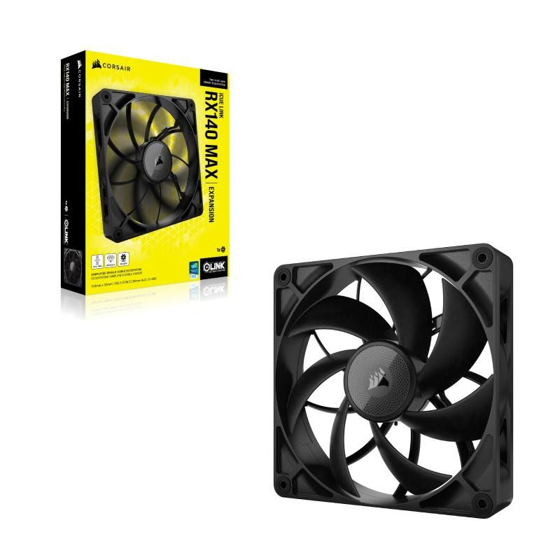 Corsair iCUE LINK RX140 MAX Boitier PC Ventilateur 14 cm Noir 1 pièce(s) · Ventilateur Boitier · Informat Systems Strasbourg (image 3)