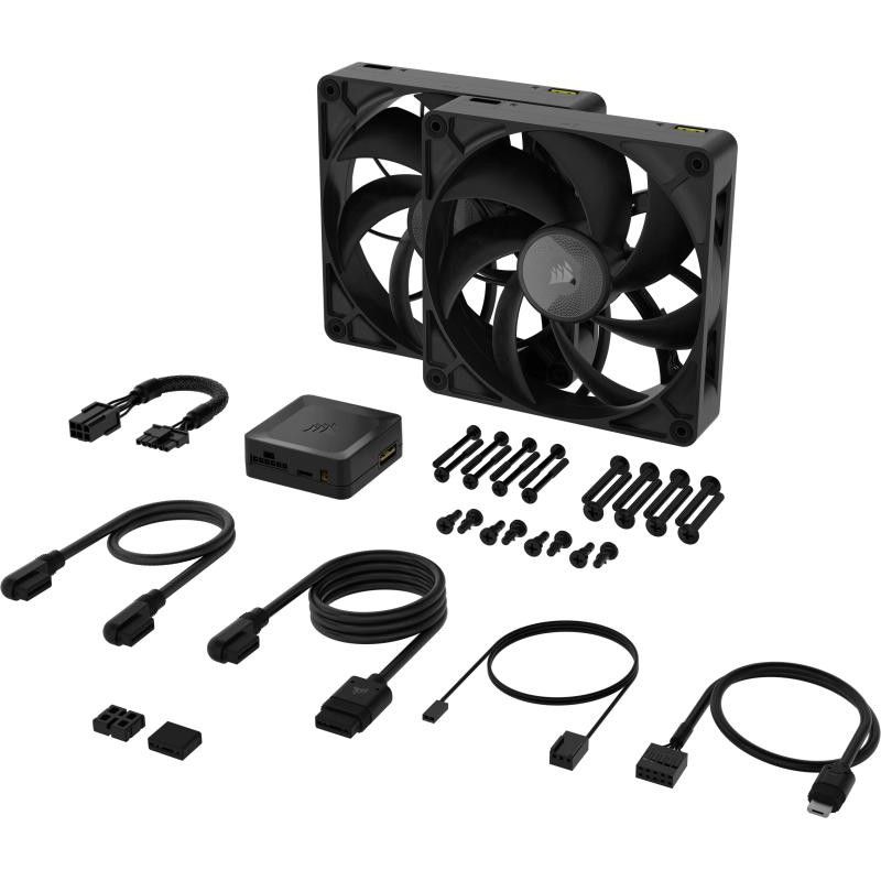 Corsair iCUE LINK RX140 MAX Boitier PC Ventilateur 14 cm Noir 2 pièce(s) · Ventilateur Boitier · Informat Systems Strasbourg (image 2)