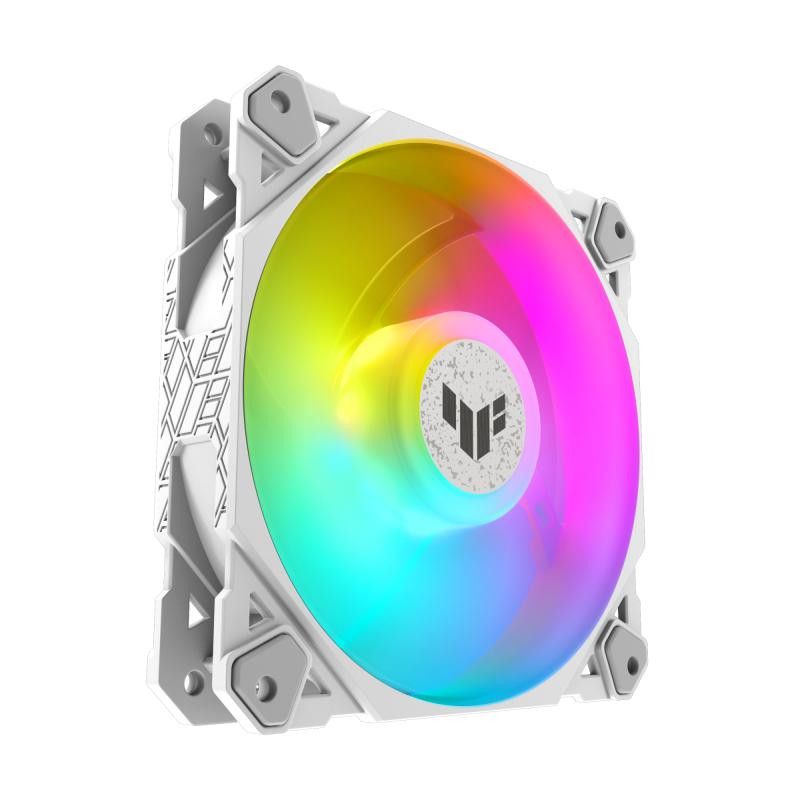 ASUS TUF GAMING TF120 ARGB WHITE EDITION 3IN1 Boitier PC Refroidisseur d'air 12 cm Blanc 3 pièce(s) · Ventilateur Boitier ... (image 5)