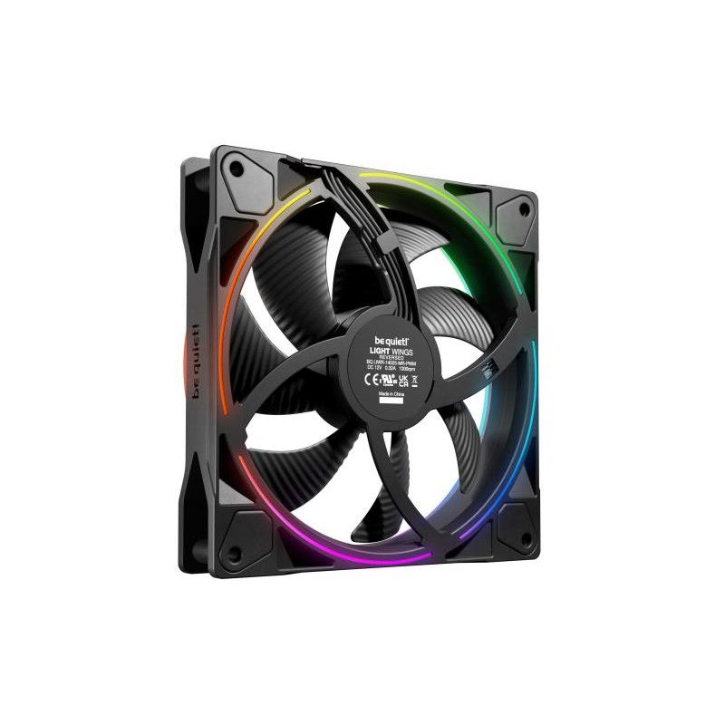 be quiet! Light Wings 140 mm PWM Reverse Black | Ventilateur PC ARGB reverse noir · Ventilateur Boitier · Informat Systems... (image 4)