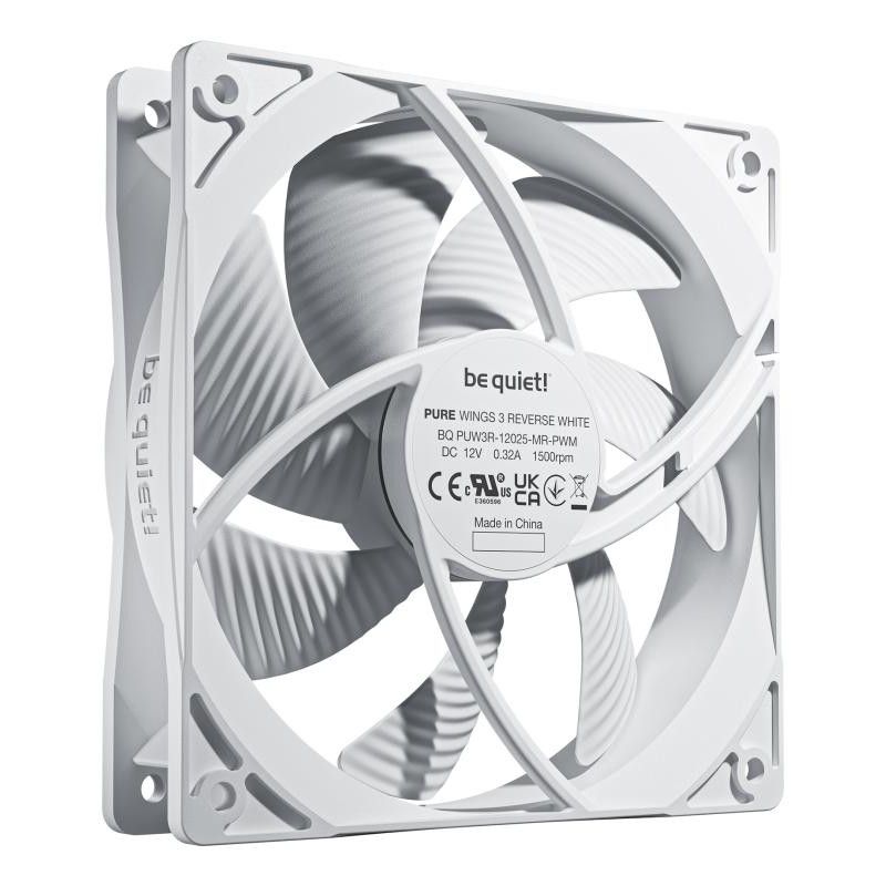 be quiet! Light Wings 120 mm PWM Reverse White | Ventilateur PC reverse noir | Pack de 3 · Ventilateur Boitier · Informat ... (image 2)