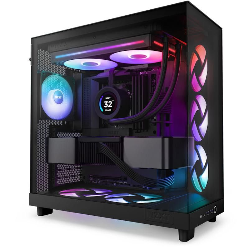NZXT RF-U28HF-B1 système de refroidissement d?ordinateur Boitier PC Ventilateur Noir 1 pièce(s) · Ventilateur Boitier · In... (image 5)