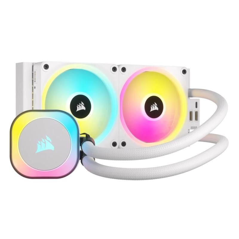 Corsair H100I Processeur Refroidisseur hybride 12 cm Blanc · Refroidissement PC · Informat Systems Strasbourg