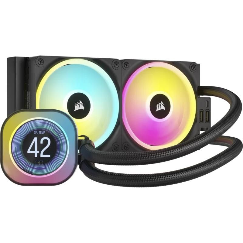 Corsair CW-9061007-WW système de refroidissement d?ordinateur Processeur Refroidisseur de liquide tout-en-un 12 cm Noir 2 ...