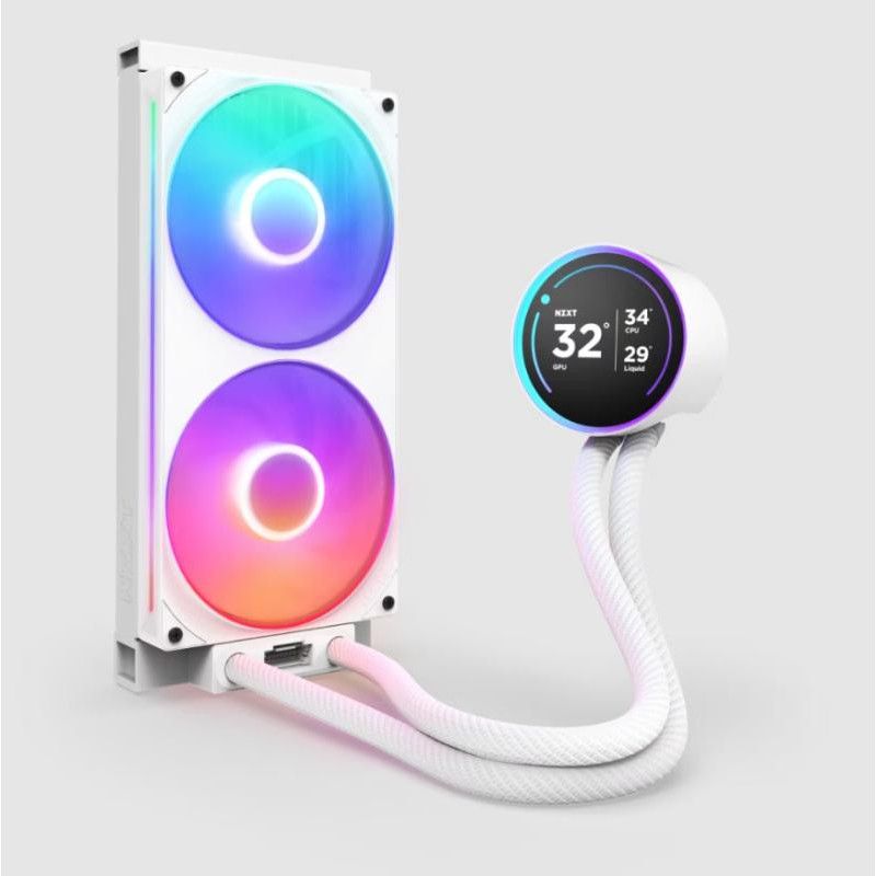 NZXT Kraken Elite 280 RGB Processeur Refroidisseur de liquide tout-en-un 14 cm Blanc 1 pièce(s) · Watercooling · Informat ... (image 2)