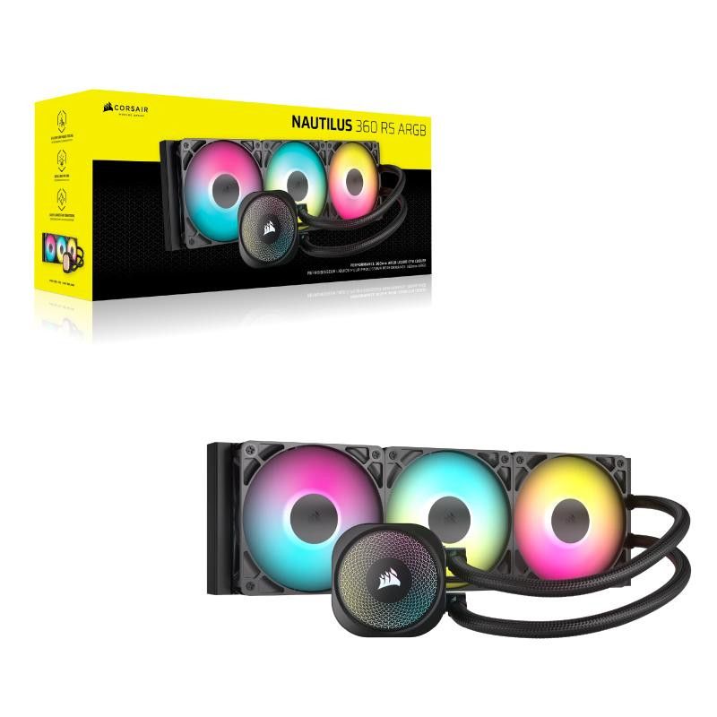 Corsair Nautilus 360 RS ARGB Processeur Refroidisseur d'air Noir · Watercooling · Informat Systems Strasbourg (image 2)