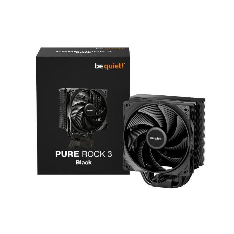 be quiet! PURE ROCK 3 Black | Ventirad mono tour, socket Intel et AMD · Aircooling · Informat Systems Strasbourg (image 5)
