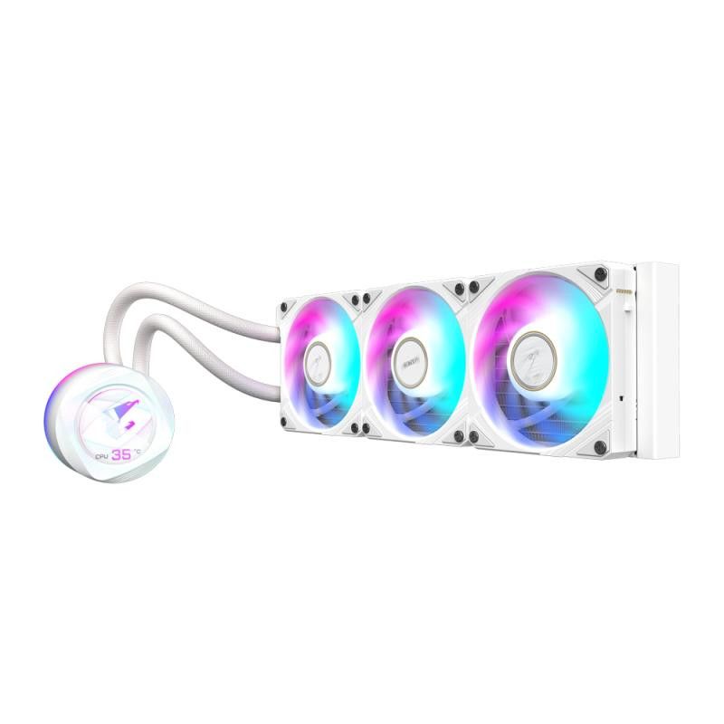 GIGABYTE AORUS WATERFORCE X II 360 ICE Refroidisseur liquide pour processeur AIO - 3x ventilateurs ARGB de 120 mm, écran L... (image 3)