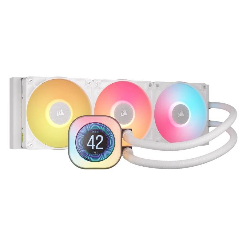 Corsair iCUE LINK TITAN 360 RX LCD Processeur Refroidisseur de liquide tout-en-un 12 cm Blanc 1 pièce(s) · Watercooling · ...