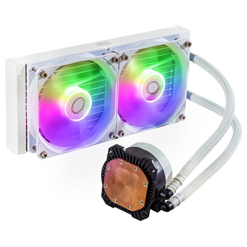 Cooler Master MasterLiquid 240 Core II White Processeur Kit de refroidissement du liquide 12 cm Blanc · Watercooling · Inf... (image 3)