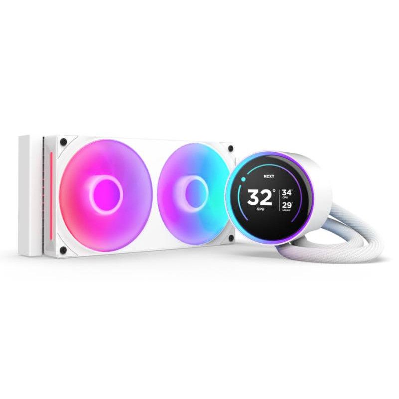 NZXT Kraken Elite 240 RGB Processeur Refroidisseur de liquide tout-en-un 12 cm Blanc 1 pièce(s) · Watercooling · Informat ...