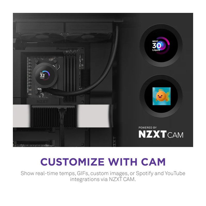 NZXT Kraken Plus 240 Processeur Refroidisseur de liquide tout-en-un 12 cm Noir · Watercooling · Informat Systems Strasbourg (image 14)