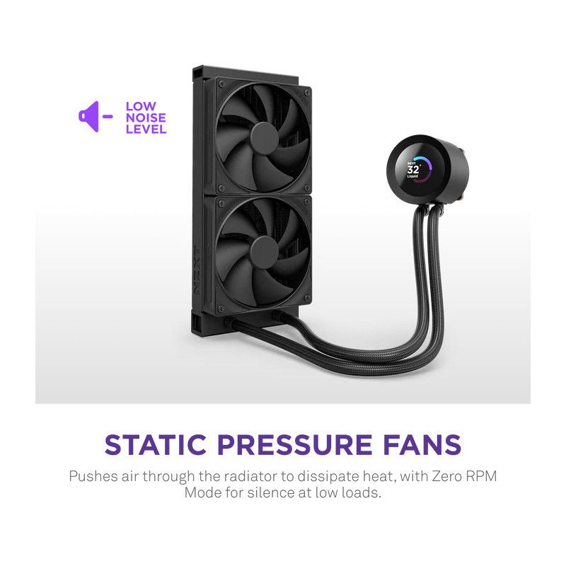 NZXT Kraken Plus 240 Processeur Refroidisseur de liquide tout-en-un 12 cm Noir · Watercooling · Informat Systems Strasbourg (image 6)