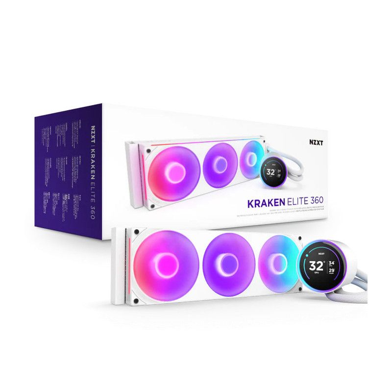 NZXT Kraken Elite 420 RGB Processeur Refroidisseur de liquide tout-en-un 14 cm Blanc 1 pièce(s) · Watercooling · Informat ... (image 11)