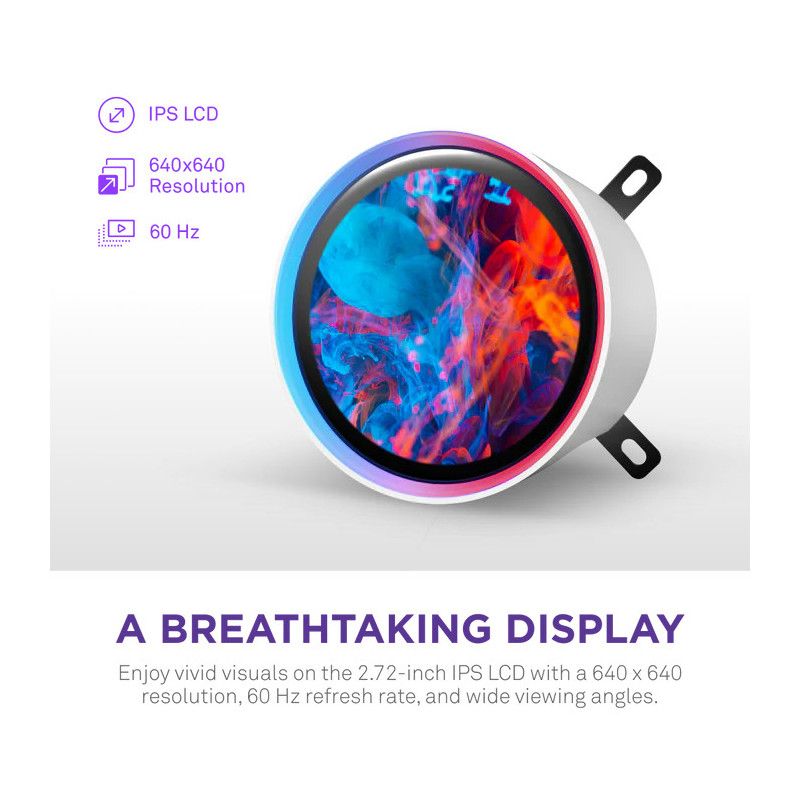 NZXT Kraken Elite 420 RGB Processeur Refroidisseur de liquide tout-en-un 14 cm Blanc 1 pièce(s) · Watercooling · Informat ... (image 3)