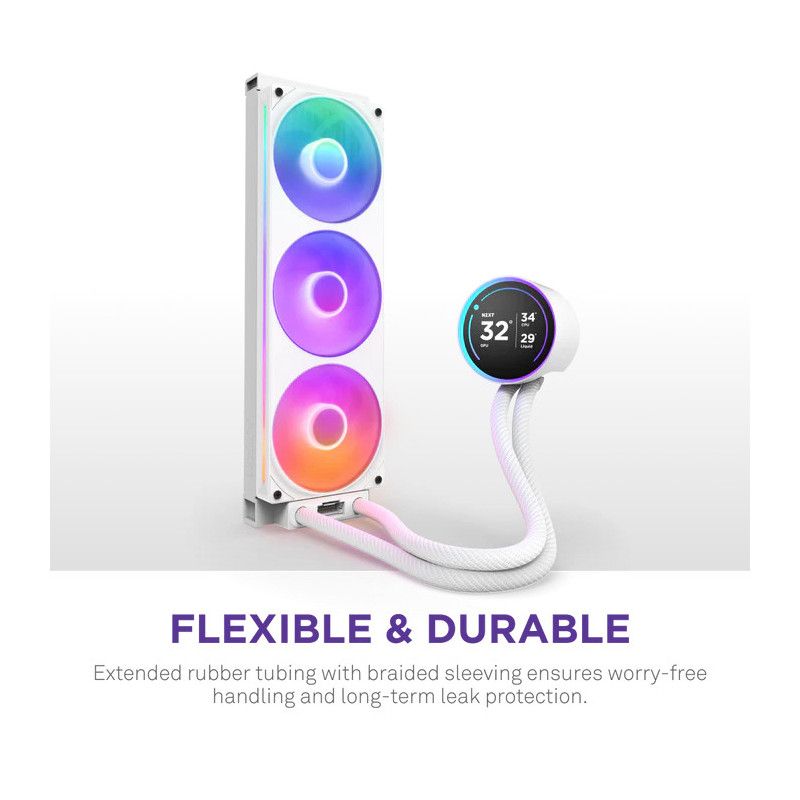 NZXT Kraken Elite 420 RGB Processeur Refroidisseur de liquide tout-en-un 14 cm Blanc 1 pièce(s) · Watercooling · Informat ... (image 9)