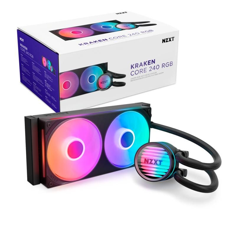 NZXT Kraken Core 240 RGB Processeur Kit de refroidissement du liquide 12 cm Noir 1 pièce(s) · Watercooling · Informat Syst...
