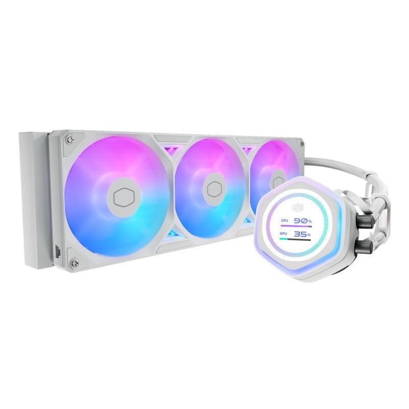 Cooler Master MasterLiquid Atmos II 360 LCD White Processeur Kit de refroidissement du liquide 12 cm Blanc 1 pièce(s) · Wa...