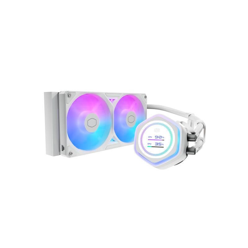 Cooler Master MasterLiquid Atmos II LCD Processeur Kit de refroidissement du liquide 12 cm Blanc 1 pièce(s) · Watercooling...