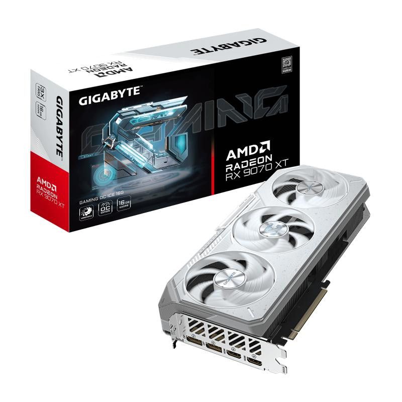 GIGABYTE Radeon RX 9070 XT GAMING OC ICE 16G Carte Graphique - 16GB GDDR6, 256bit, PCI-E 5.0, 3060 MHz Fréquence du c?ur, ...