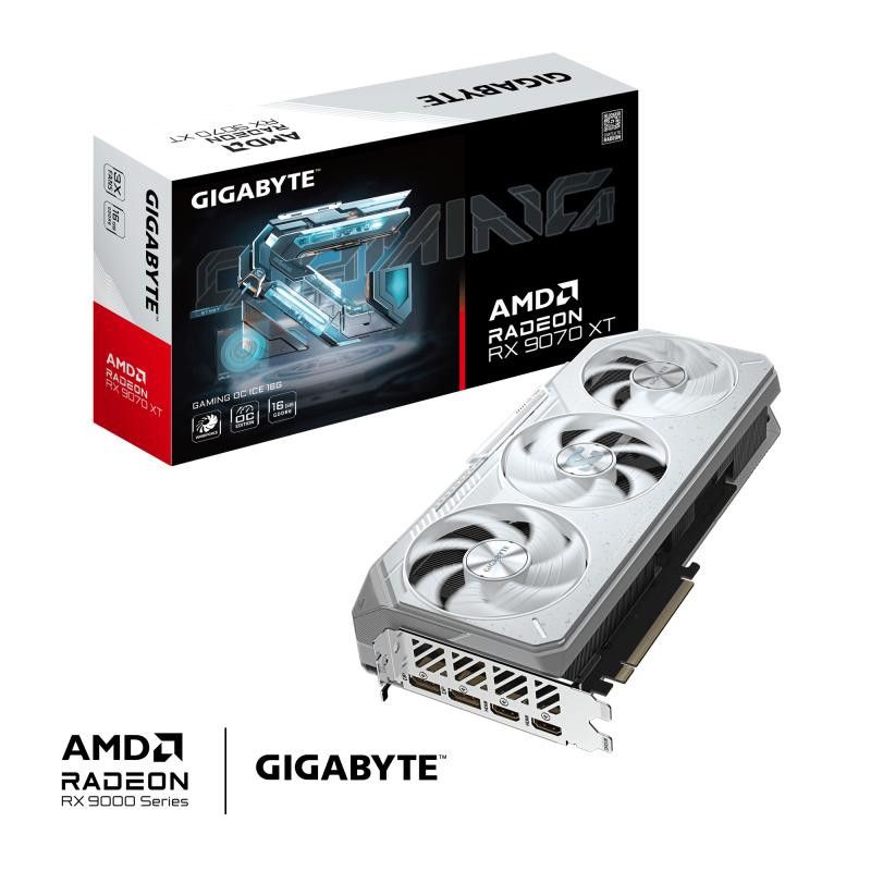 GIGABYTE Radeon RX 9070 XT GAMING OC ICE 16G Carte Graphique - 16GB GDDR6, 256bit, PCI-E 5.0, 3060 MHz Fréquence du c?ur, ... (image 2)