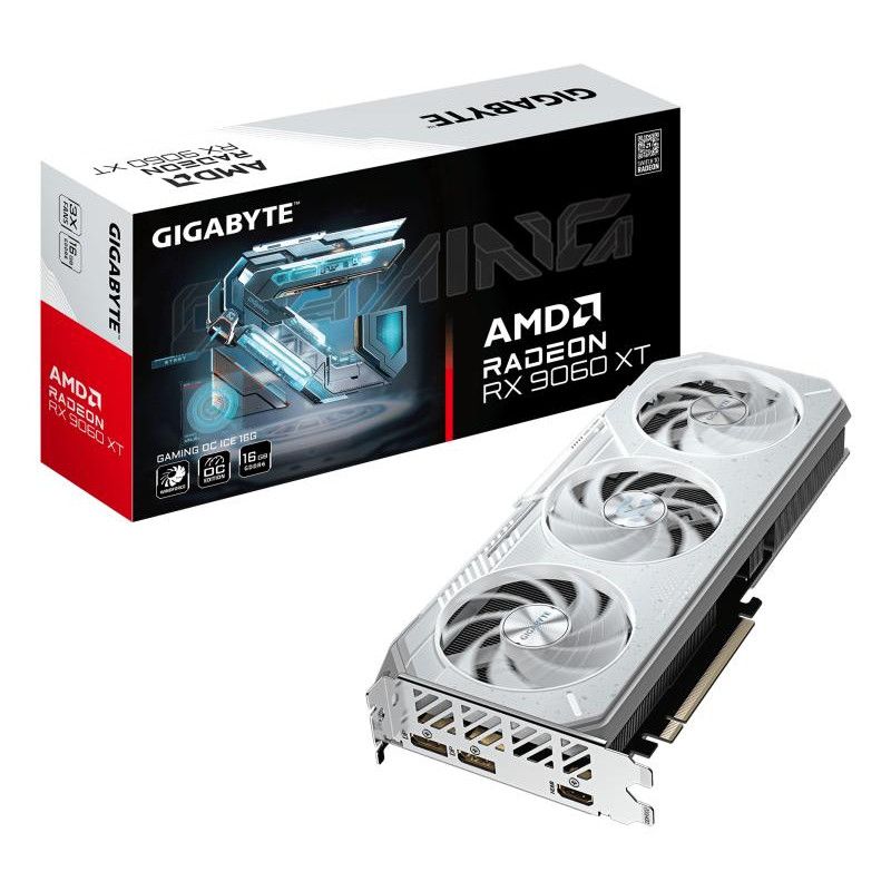 GIGABYTE GAMING Carte Graphique Radeon RX 9060 XT OC ICE 16G - 16GB GDDR6, 256bit, PCI-E 5.0, 3320 MHz Core Clock, 2 x Dis...
